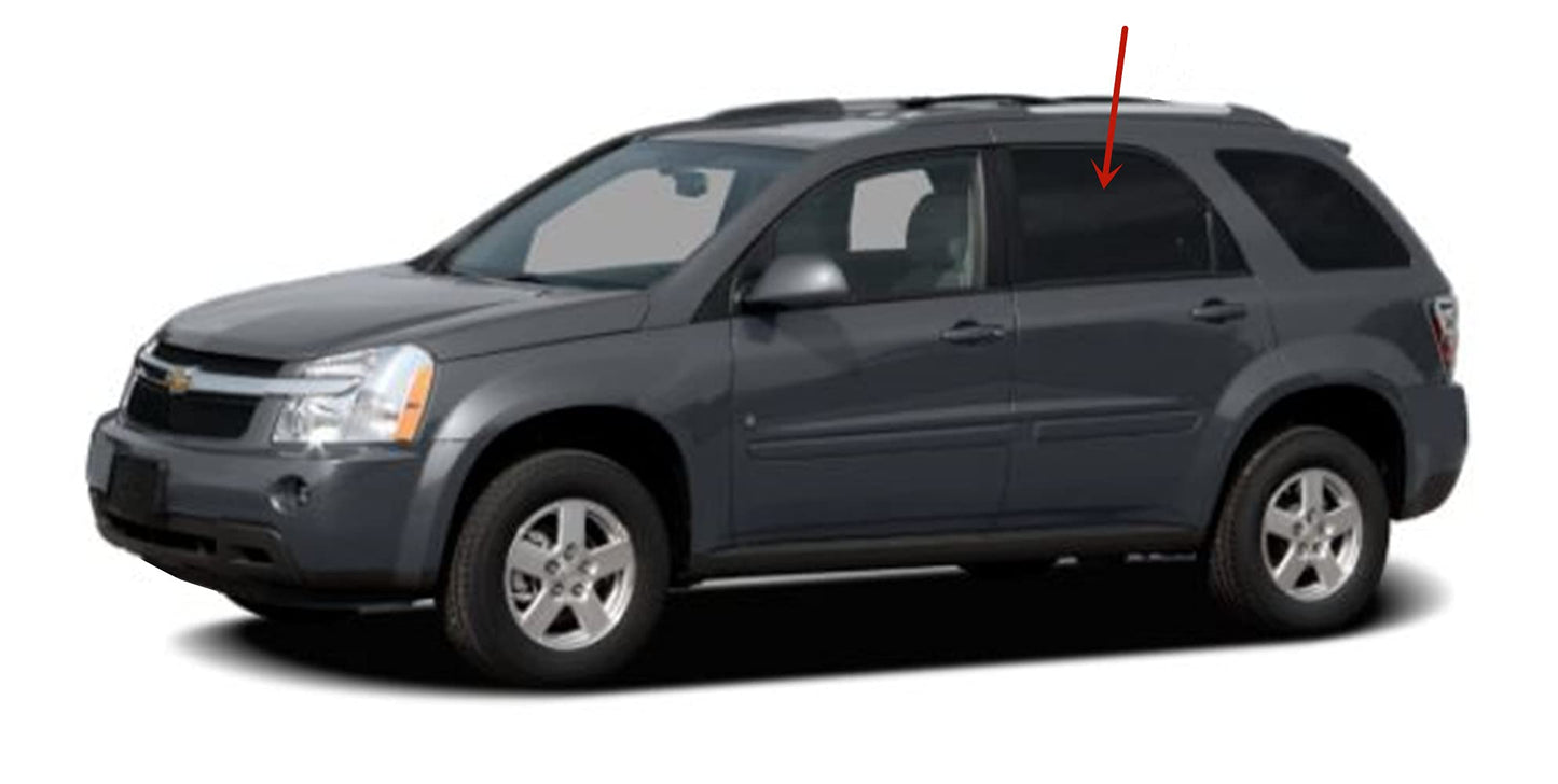 Driver Left Side Rear Door Window Door Glass Compatible with Pontiac Torrent/Chevrolet Equinox 2005-2009 Models