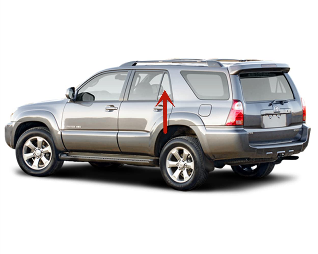 Driver Left Side Rear Vent Window Vent Glass Compatible with Toyota 4Runner 2003-2009 Models