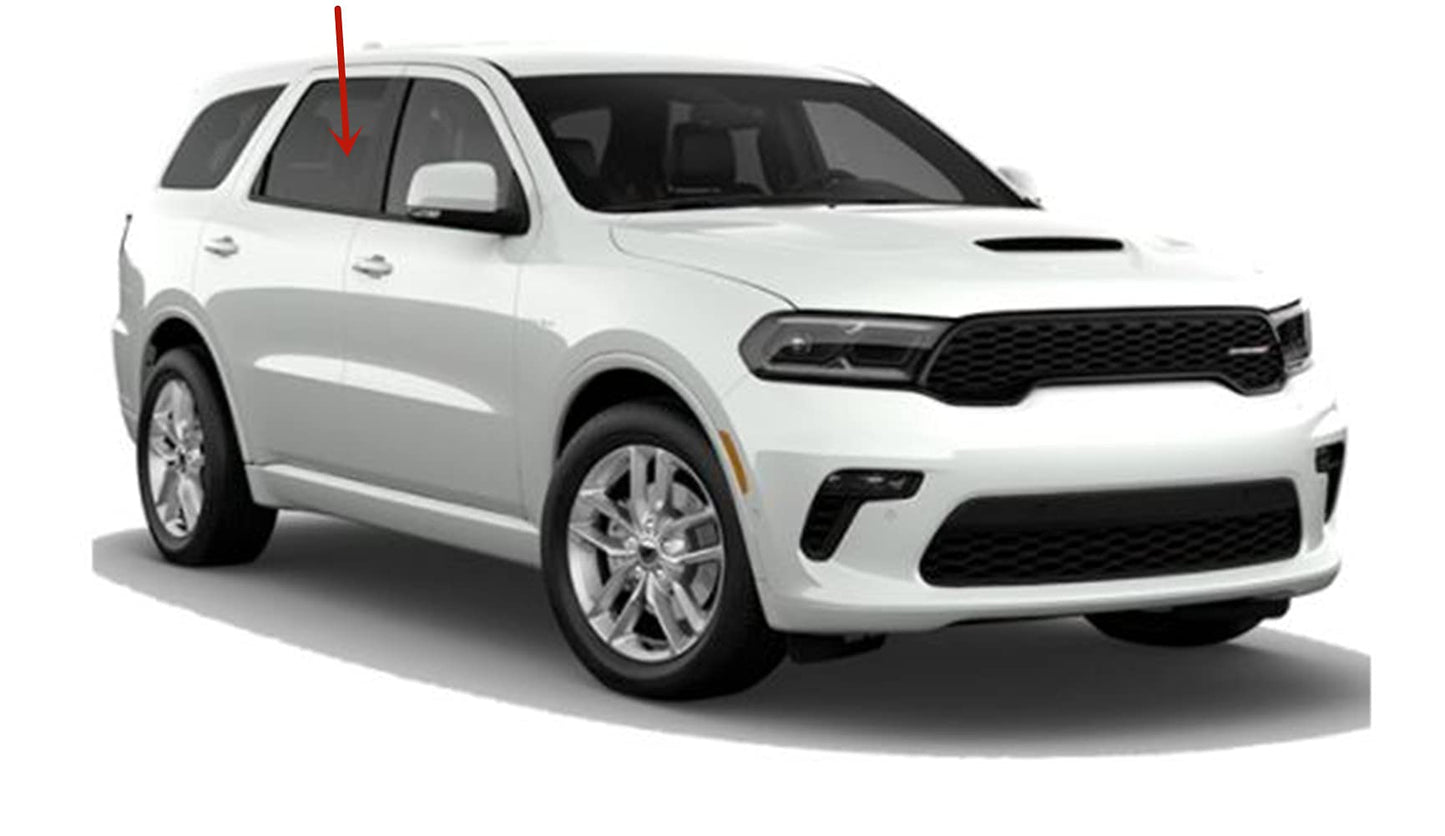Passenger Right Side Rear Door Window Door Glass Compatible with Dodge Durango 2011-2025 Models