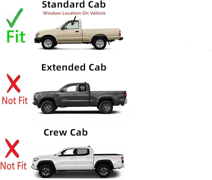 Driver Left Side Door Window Door Glass Compatible with Toyota Tacoma Pickup 2 Door Standard Cab 2005-2014 Models