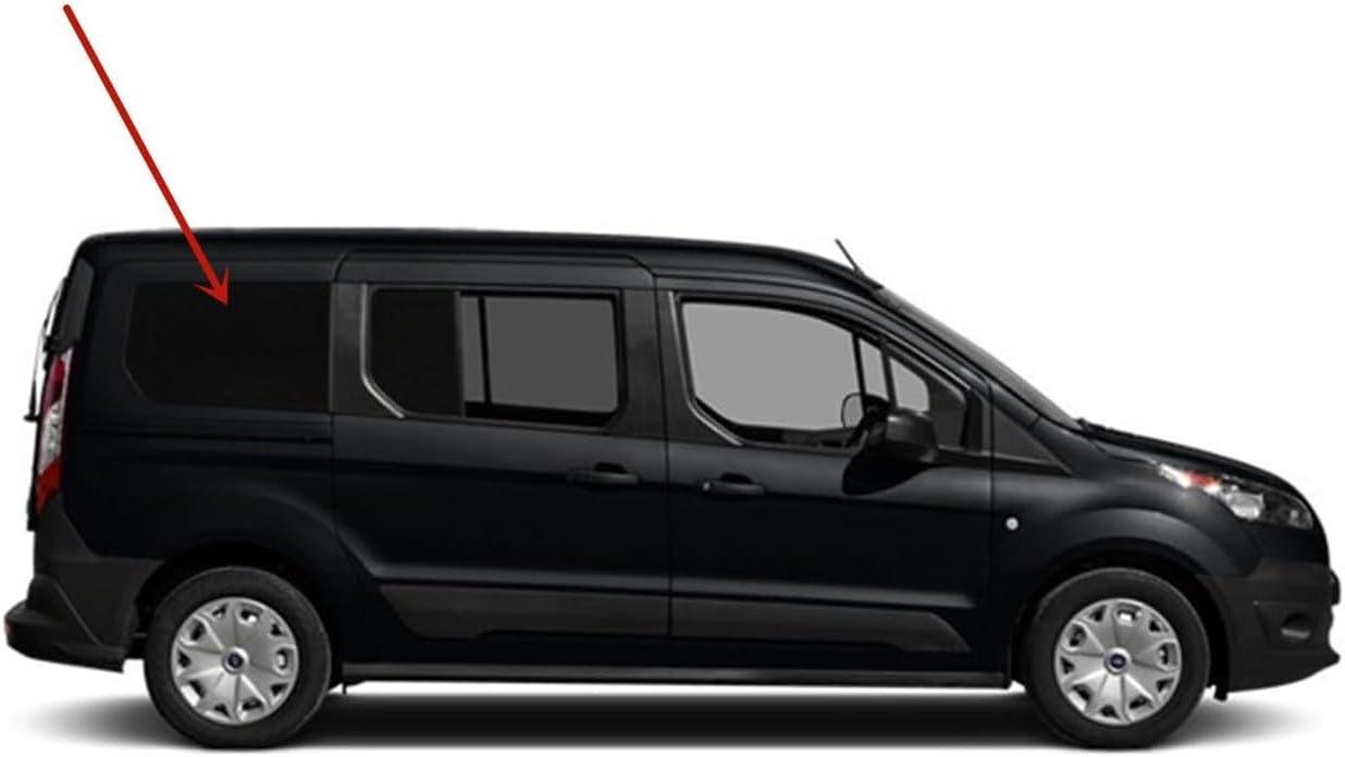 Passenger Right Side Quarter Window Quarter Glass Compatible with Ford Transit Connect Long Wheel Base 2014-2023 Models
