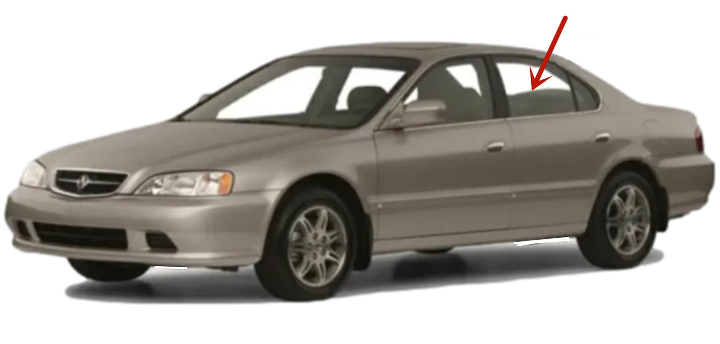 Driver Left Side Rear Door Window Door Glass Compatible with Acura 3.2TL 1999-2002 Models / TL 2003 Models