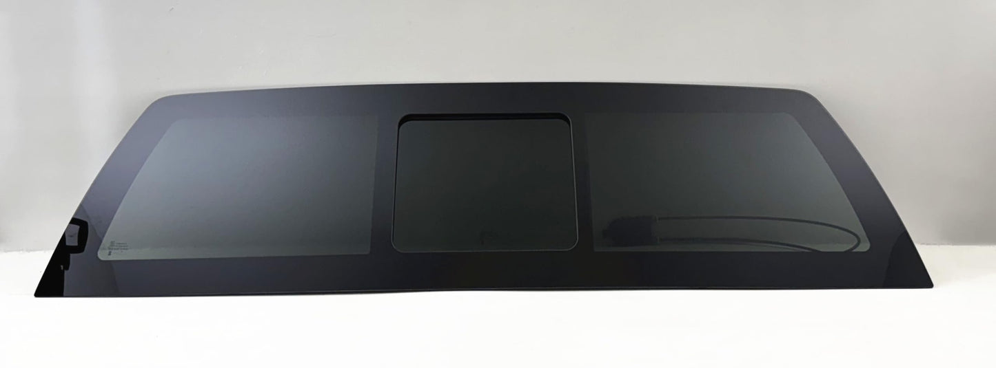 Flush Fit Rear Power Slider Window Back Glass Compatible with Chevrolet Silverado / GMC Sierra 1500 2500 2500HD 3500 3500HD 2007-2010 Models (Not For 2007 Classic Models)