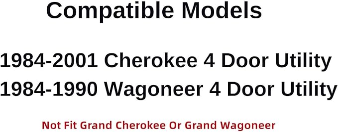 Passenger Right Side Rear Vent Window Vent Glass Compatible with Jeep Cherokee/Jeep Wagoneer 1984-2001 Models