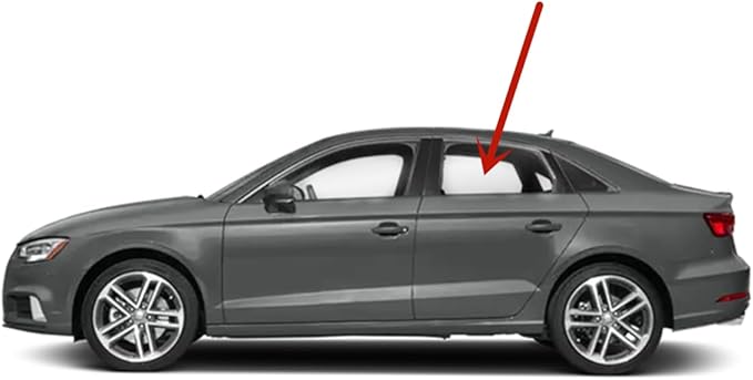 Tempered Driver Left Side Rear Door Window Door Glass Compatible with Audi A3 / S3 4 Door Sedan 2015-2020 Models
