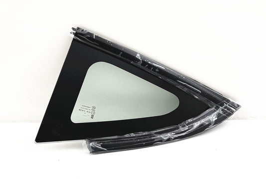 Black Moulding Style Driver Left Side Rear Quarter Window Quarter Glass Compatible with Tesla Model 3 2017-2023 Models