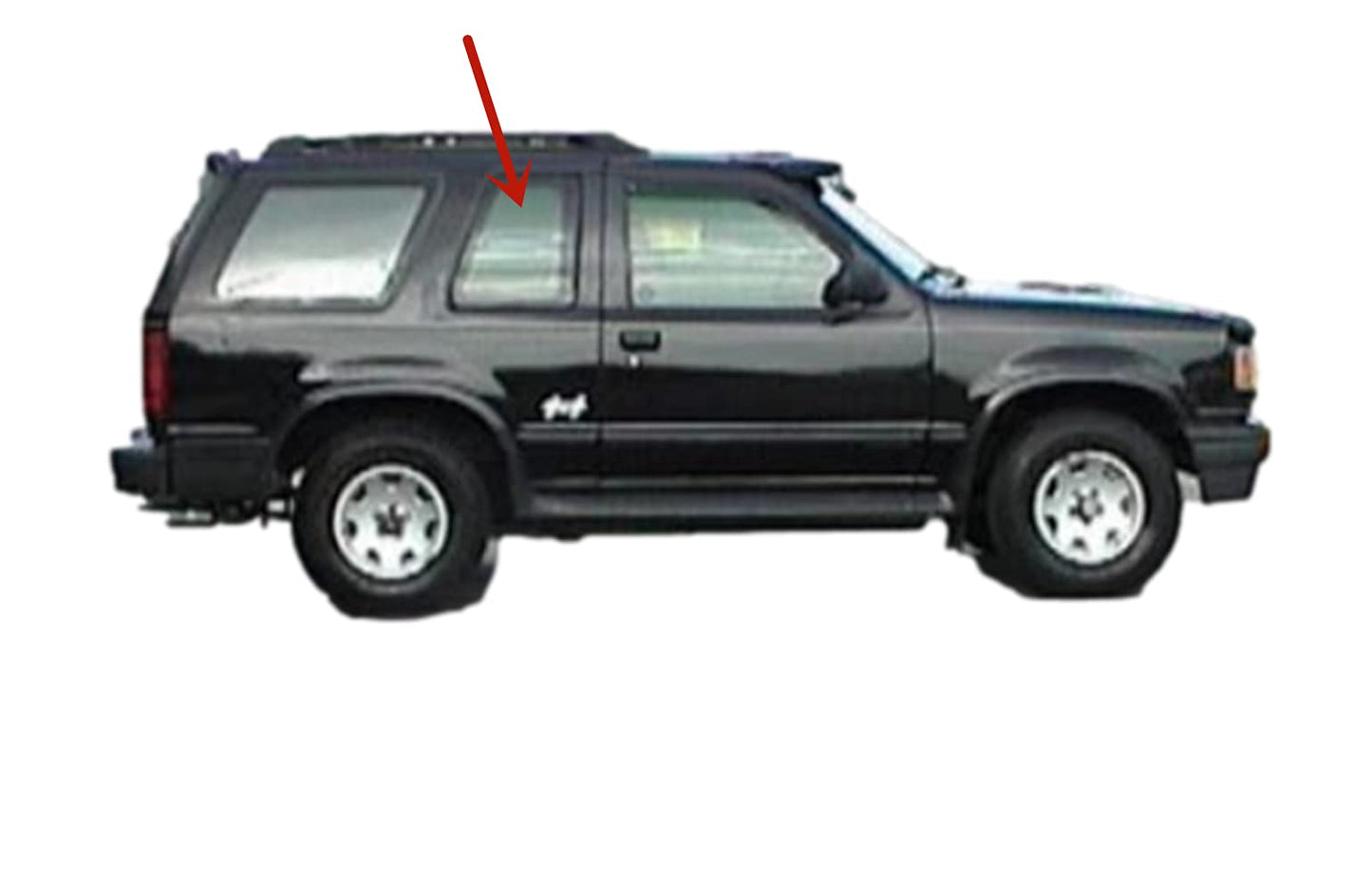 Passenger Right Side Window Side Glass Compatible with Ford Explorer/Mazda Navajo 2 Door Utility 1991-1997 Models
