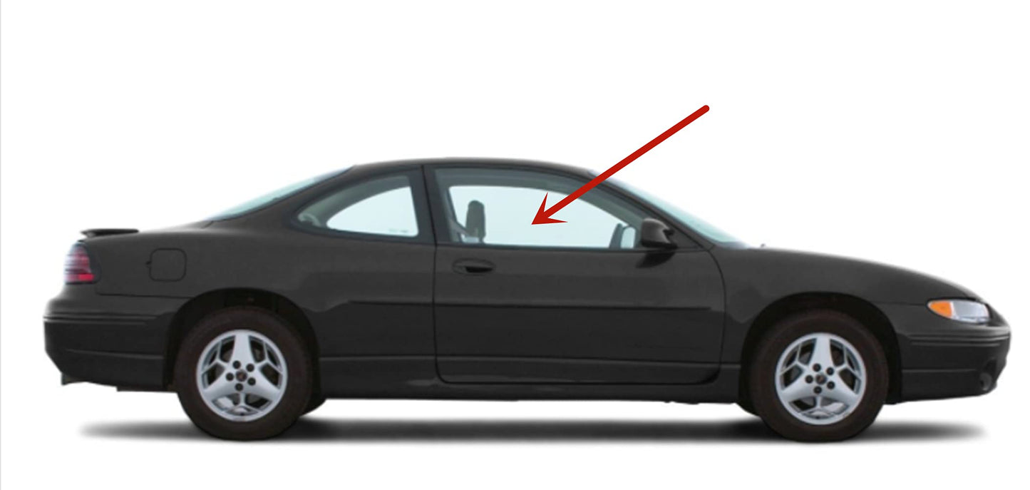 Passenger Right Side Door Window Door Glass Compatible with Pontiac Grand Prix 2 Door Coupe 1997-2002 Models