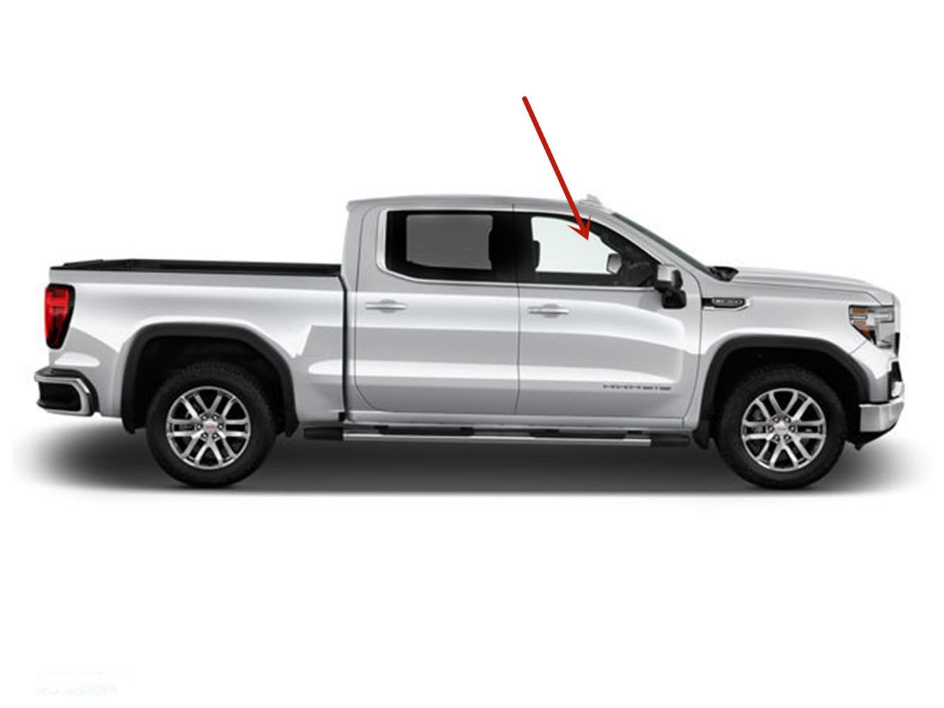 Passenger Right Side Front Door Window Door Glass Compatible with GMC Sierra/Chevrolet Silverado 1500 4 Door Crew/Extended Cab 2019-2025 Models