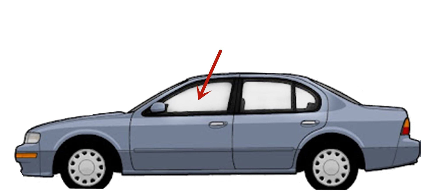 Driver Left Side Front Door Window Door Glass Compatible with Nissan Maxima/Infiniti I30 1995-1999 Models