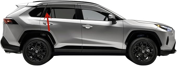 Passenger Right Side Rear Vent Window Privacy Glass Compatible with Toyota RAV4 / RAV4 Prime / RAV4 Plug-in Hybrid 2019-2025 Models