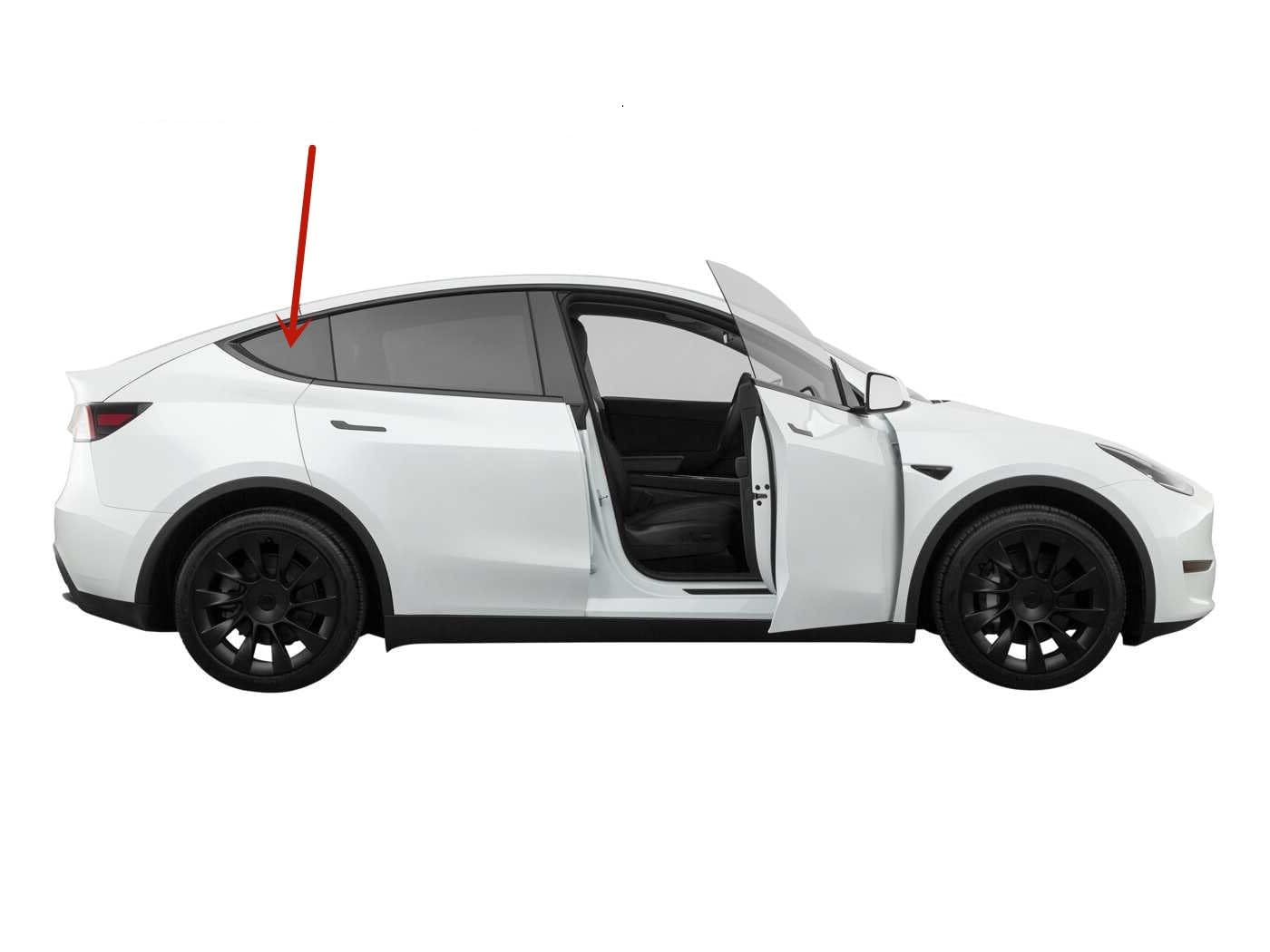 Passenger Right Side Quarter Window Quarter Glass Compatible with Tesla Model Y 2020-2025 Models