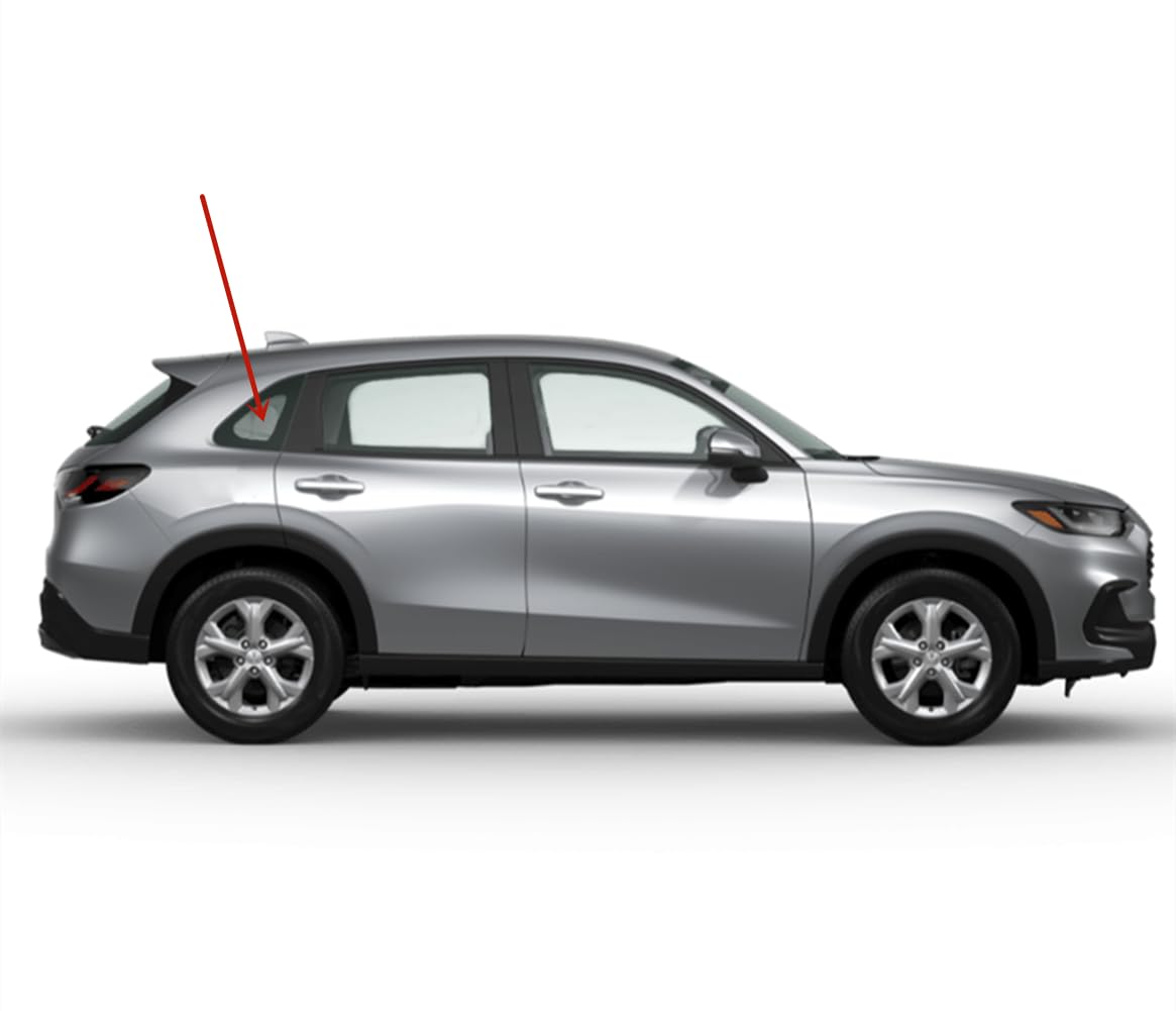 Tempered Clear Passenger Right Side Quarter Window Quarter Glass Compatible with Honda HR-V 2023-2025 Models