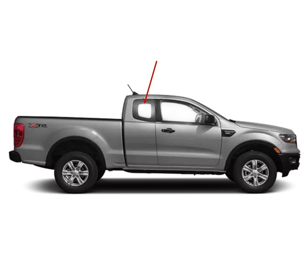 Passenger Right Side Quarter Window Quarter Glass Compatible with Ford Ranger Pickup 2 Door Super Cab 2019-2023 Models