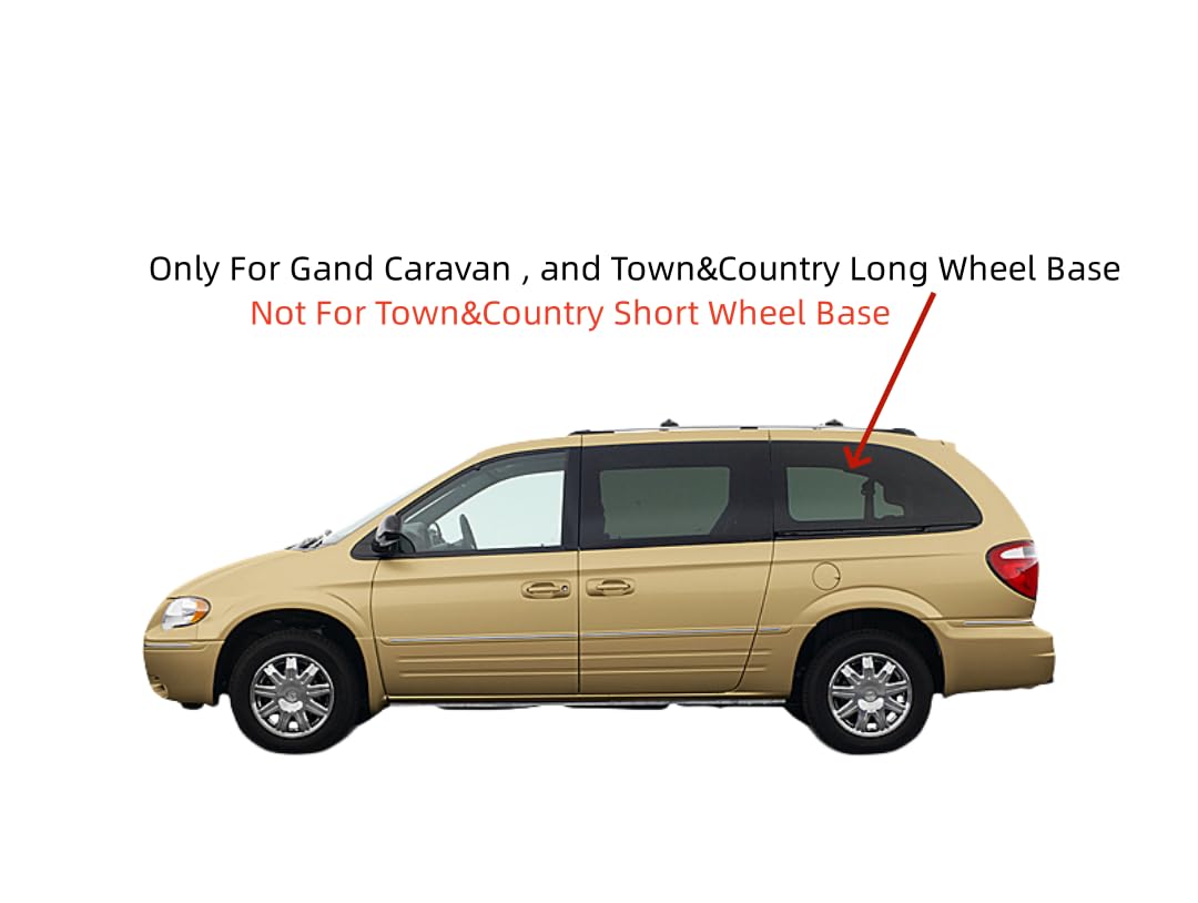 Power Style Driver Left Side Quarter Window Quarter Glass Compatible with Dodge Grand Caravan/Chrysler Town & Country Long Wheel Base 2004-2007 Models