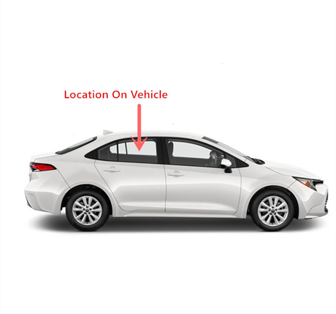 Passenger Right Side Rear Door Window Door Glass Compatible with Toyota Corolla 4 Door Sedan 2020-2025 Models