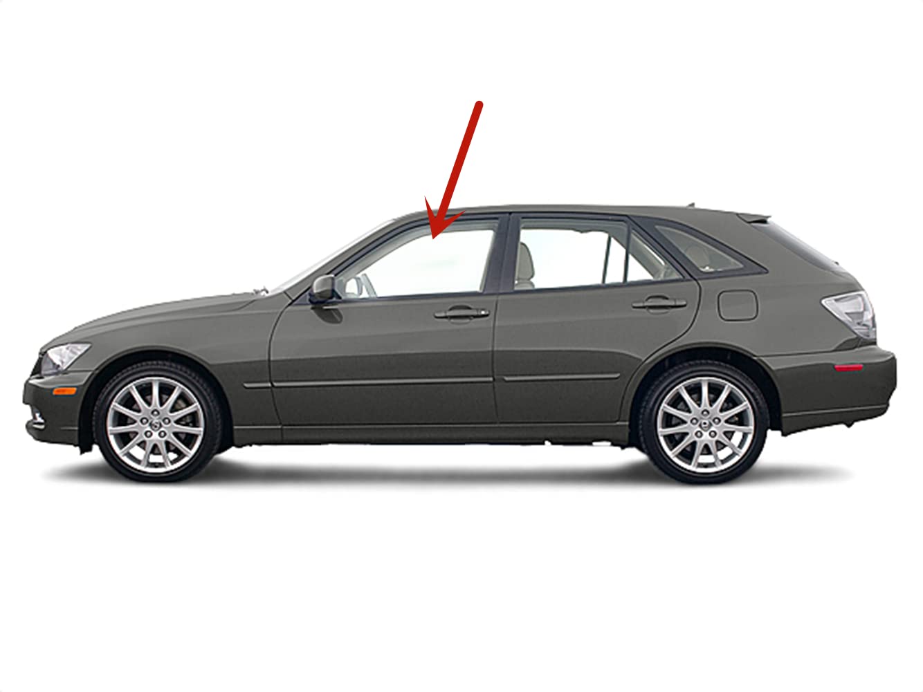 Tempered Driver Left Side Front Door Window Door Glass Compatible with Lexus IS 300 2001-2005 Models