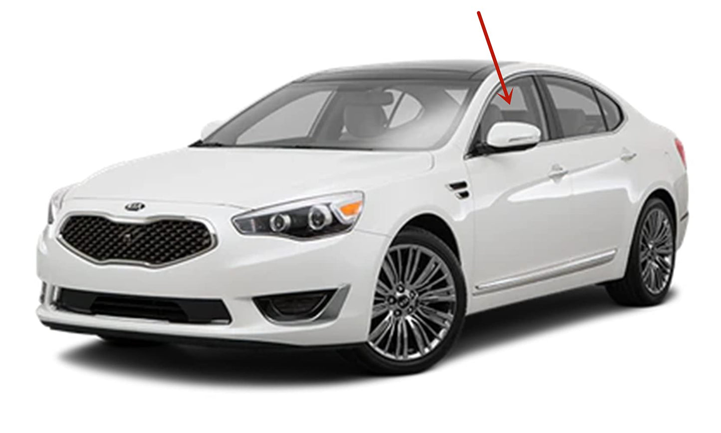 Driver Left Side Front Door Window Door Glass Compatible with Kia Cadenza 2014-2016 Models