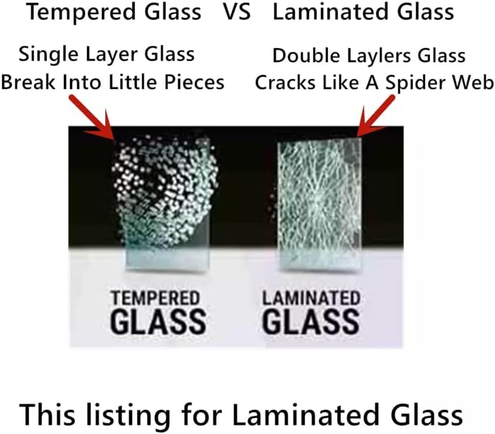 Laminated Passenger Right Side Front Door Window Door Glass Compatible with Mercedes Benz GL320 & GL350 & GL450 & GL550 2006-2012 Models / ML320 & ML350 & ML450 & ML500 & ML63AMG 2006-2011 Models
