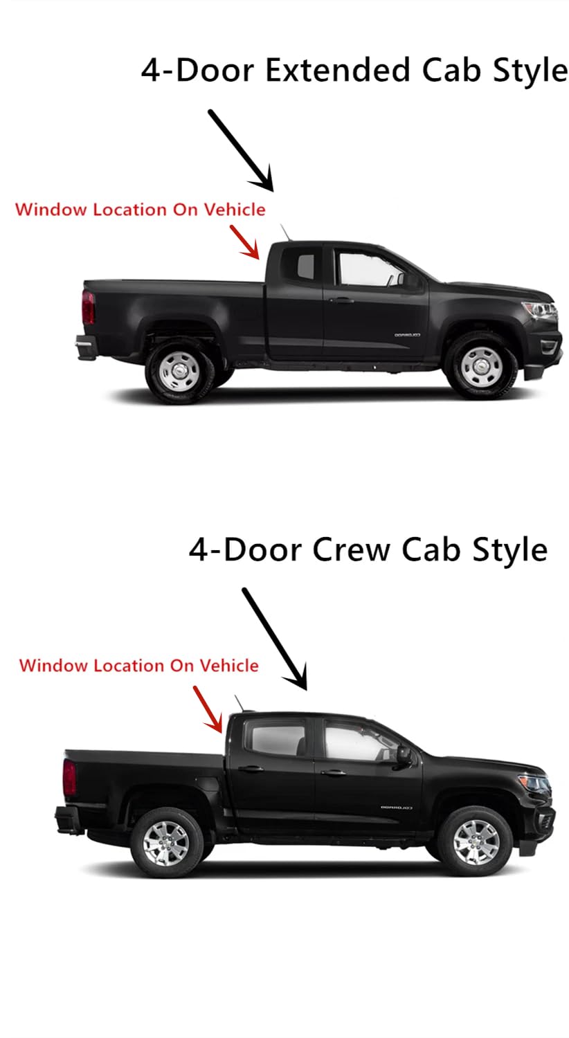 Heated Back Manual Slider Window Back Glass Compatible with Chevrolet Colorado/GMC Canyon 2015-2025