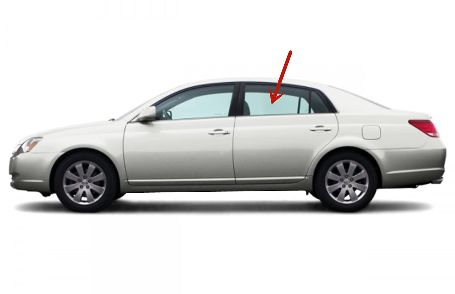 Driver Left Side Rear Door Window Door Glass Compatible with Toyota Avalon 2005-2012 Models