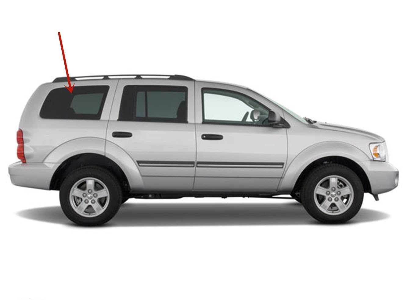 Passenger Right Side Quarter Window Quarter Glass Compatible with Dodge Durango 2004-2009 Models/Chrysler Aspen 2007-2009 Models