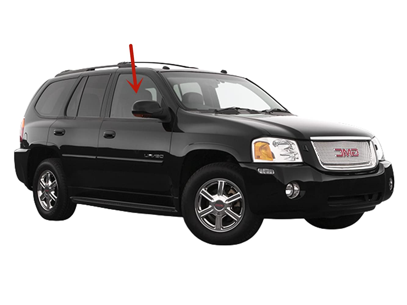 Passenger Right Side Front Door Window Door Glass Compatible with GMC Envoy 2002-2009 Models/ Envoy XL 2002-2004 Models/ Envoy XUV 2004-2006 Models