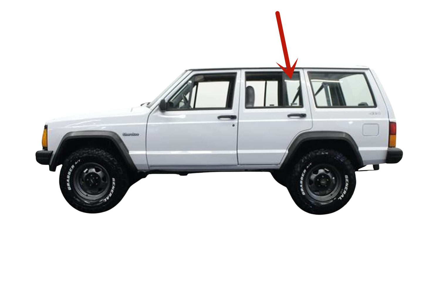 Driver Left Side Rear Vent Window Vent Glass Compatible with Jeep Cherokee/Wagoneer 1984-1996 4 Door Models