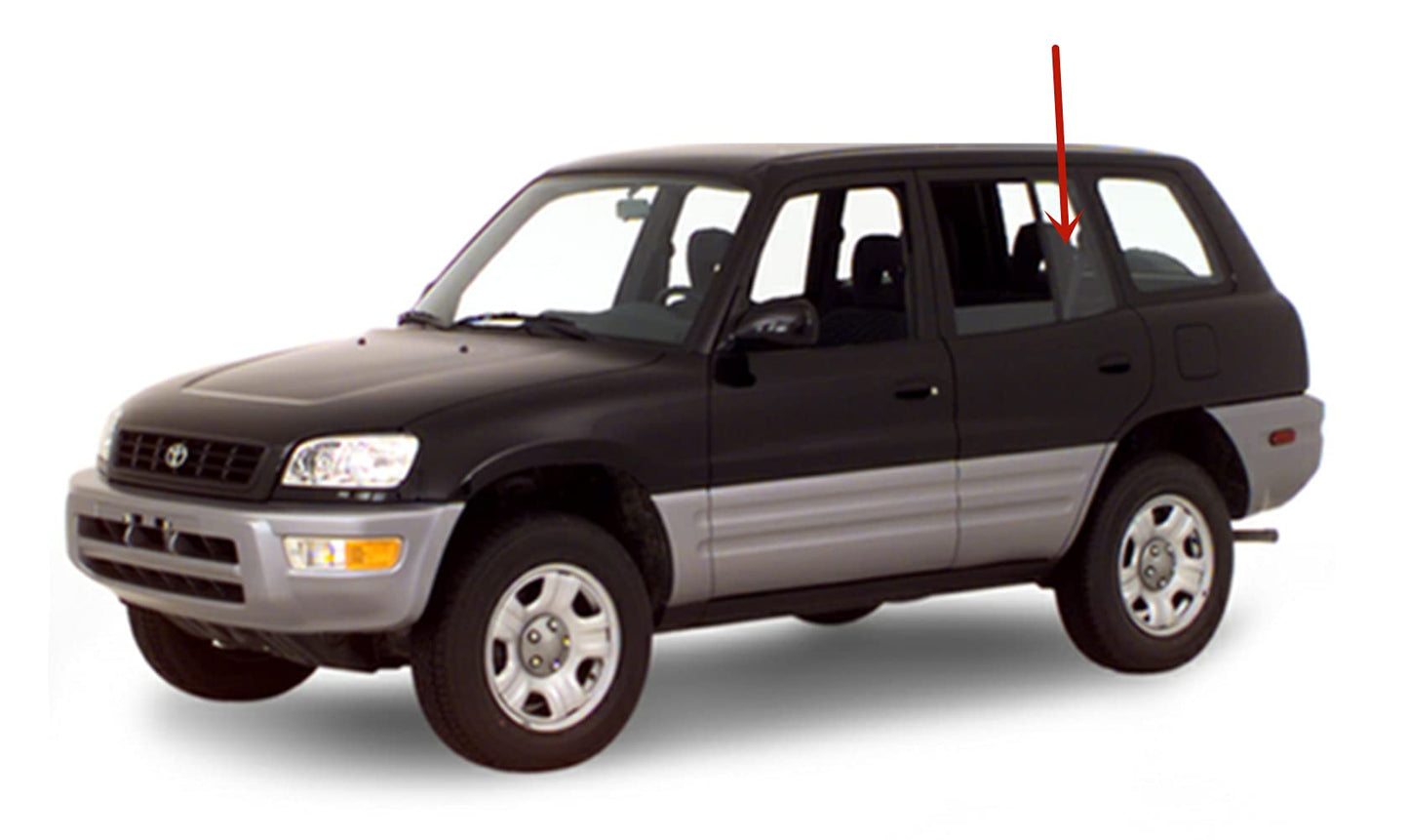 Driver Left Side Rear Vent Window Vent Glass Compatible with Toyota RAV4 1996-2000 4 Door Models