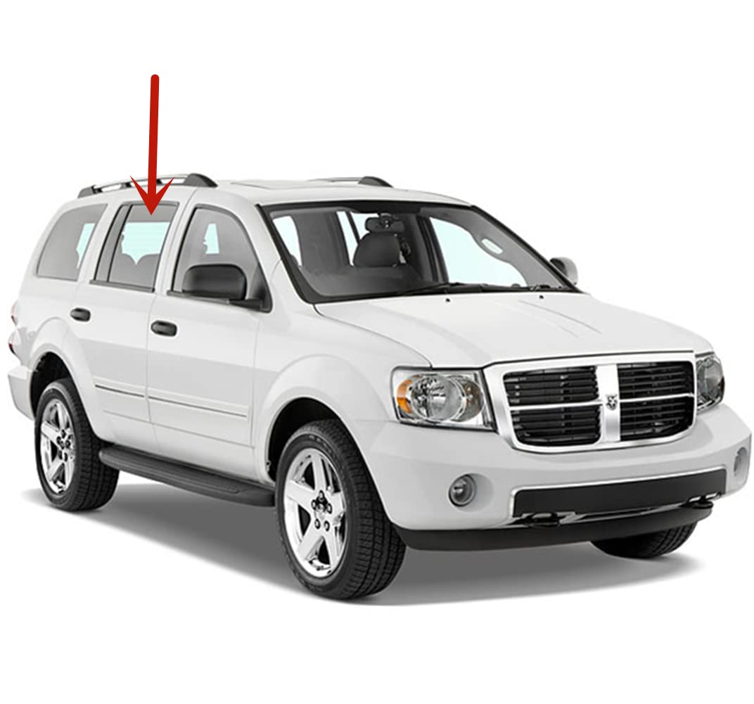 Passenger Right Side Rear Door Window Door Glass Compatible with Dodge Durango / Chrysler Aspen 2004-2009 Models