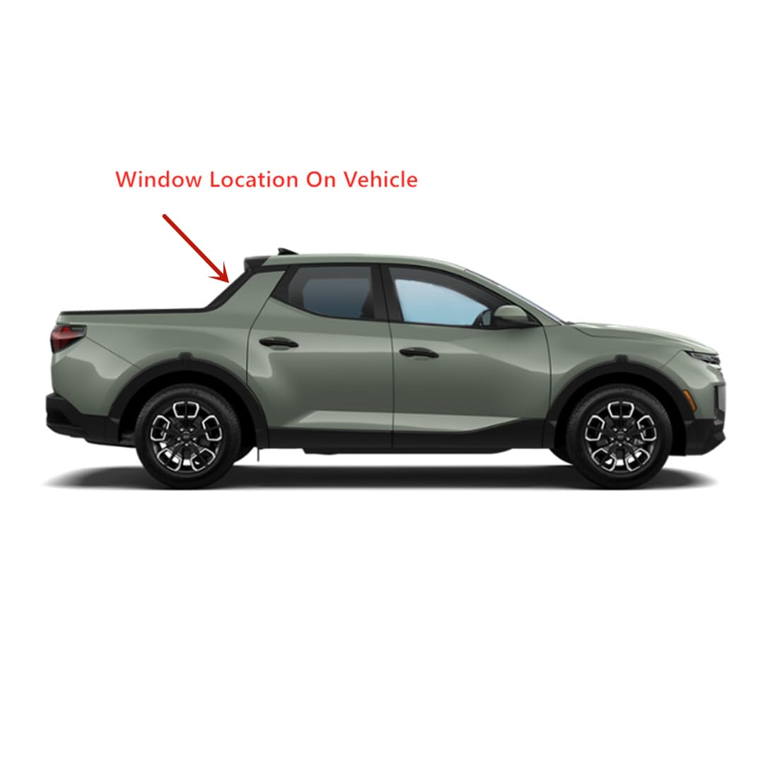 Stationary Heated Rear Back Window Back Glass Compatible with Hyundai Santa Cruz 2022-2024 Models