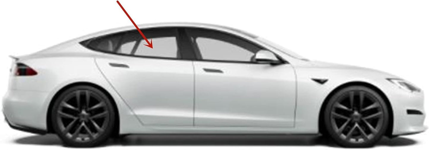 Tempered Passenger Right Side Rear Door Window Door Glass Compatible with Tesla Model S 2012-2025 Models