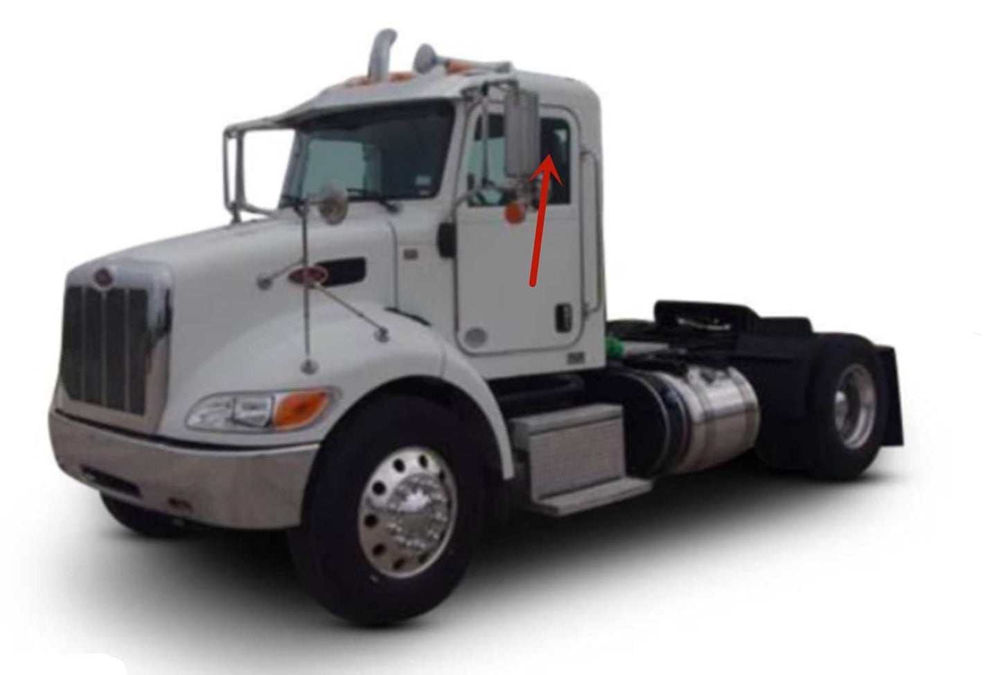 Driver Left Side Front Door Window Door Glass Compatible with 2008-2018 Peterbilt 325 / 335 / 337 2014-2022 Models