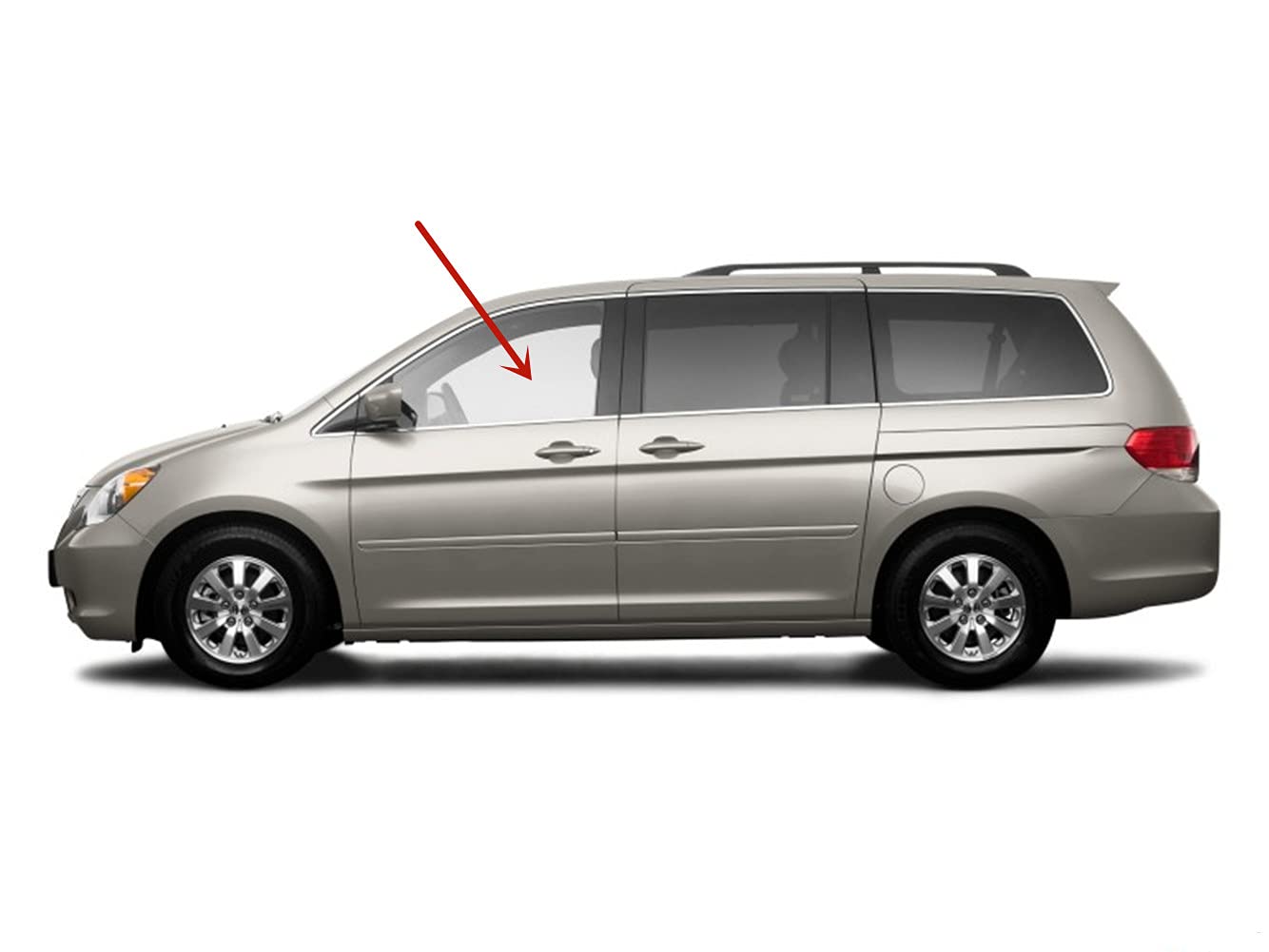 Driver Left Side Front Door Window Door Glass Compatible with Honda Odyssey Mini Van 2005-2010 Models