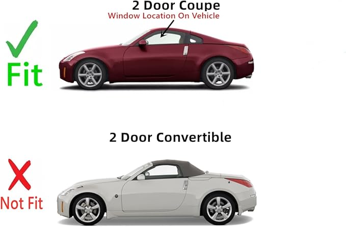 Driver Left Side Door Window Door Glass Compatible with Nissan 350Z 2 Door Coupe 2003-2009 Models
