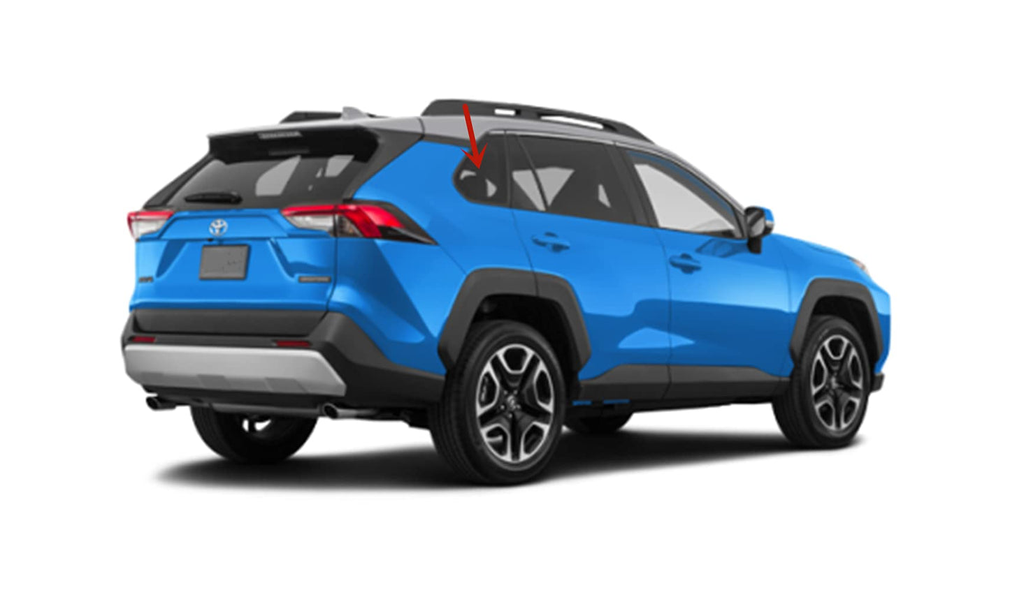 Passenger Right Side Quarter Window Glass Compatible with Toyota RAV4 / RAV4 Prime / RAV4 Plug-in Hybrid 2019-2025 Models