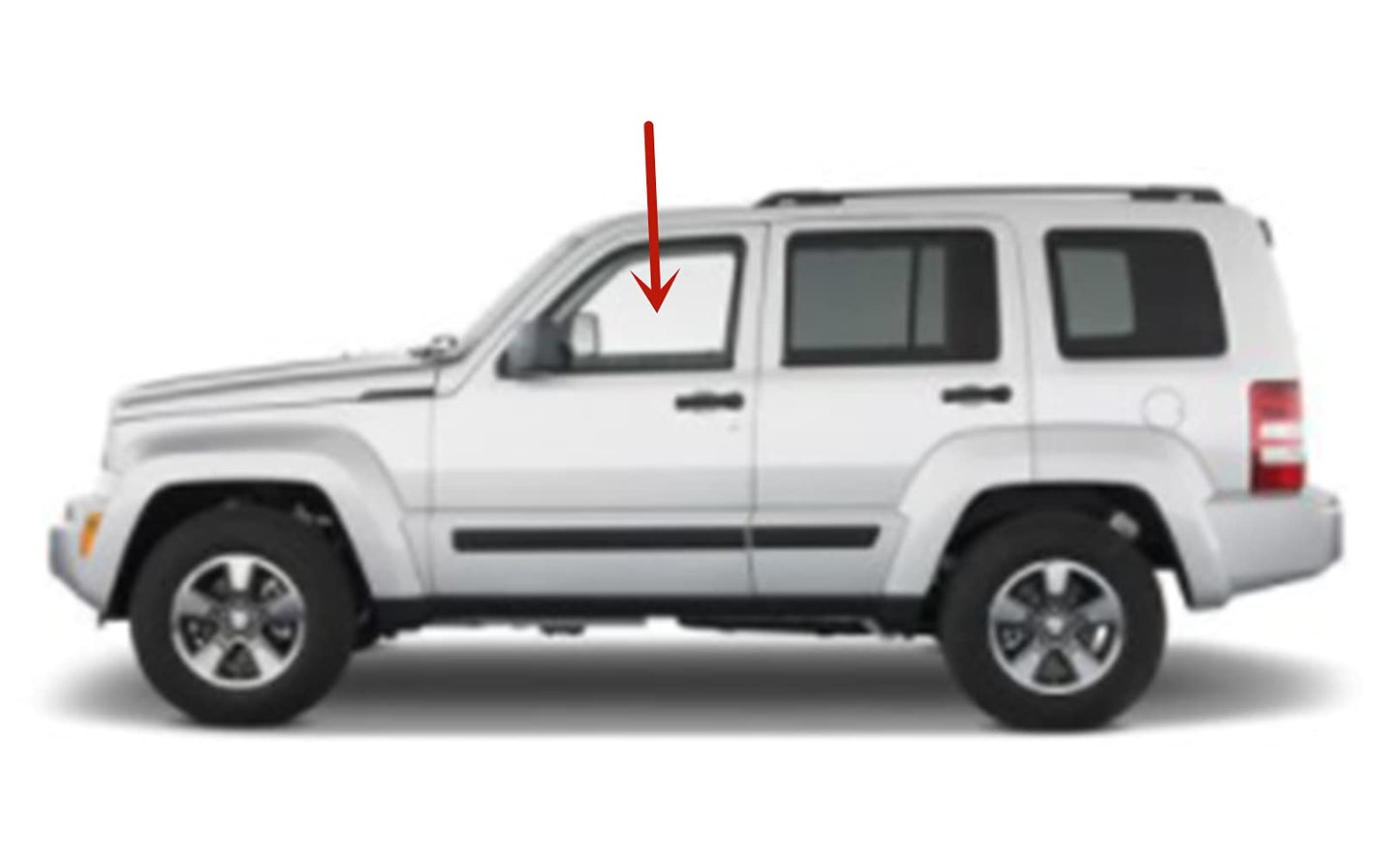Driver Left Side Front Door Window Door Glass Compatible with Jeep Liberty 2008-2012 Models