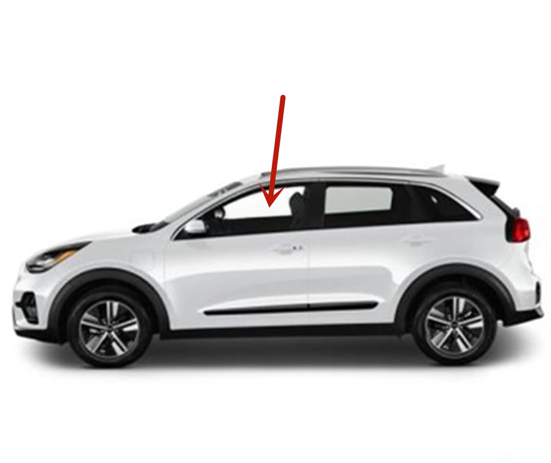 Tempered Driver Left Side Front Door Window Door Glass Compatible with Kia Niro / Niro EV 2017-2022 Models