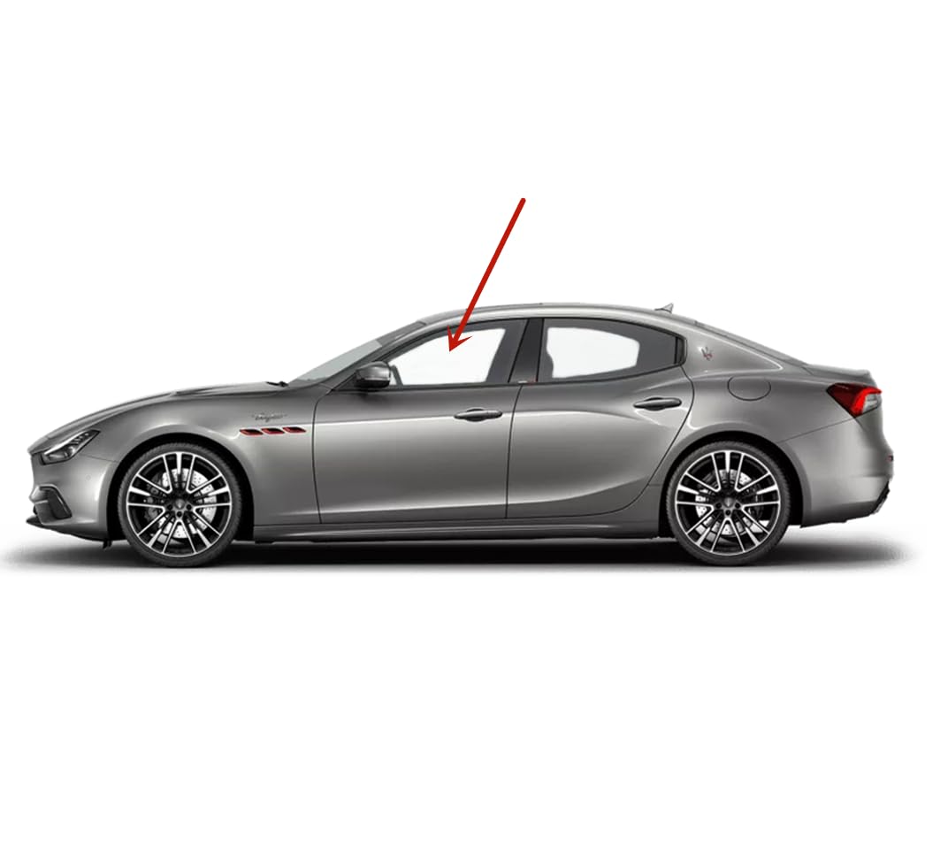Tempered Driver Left Side Front Door Window Door Glass Compatible with Maserati Ghibli 2014-2024 Models