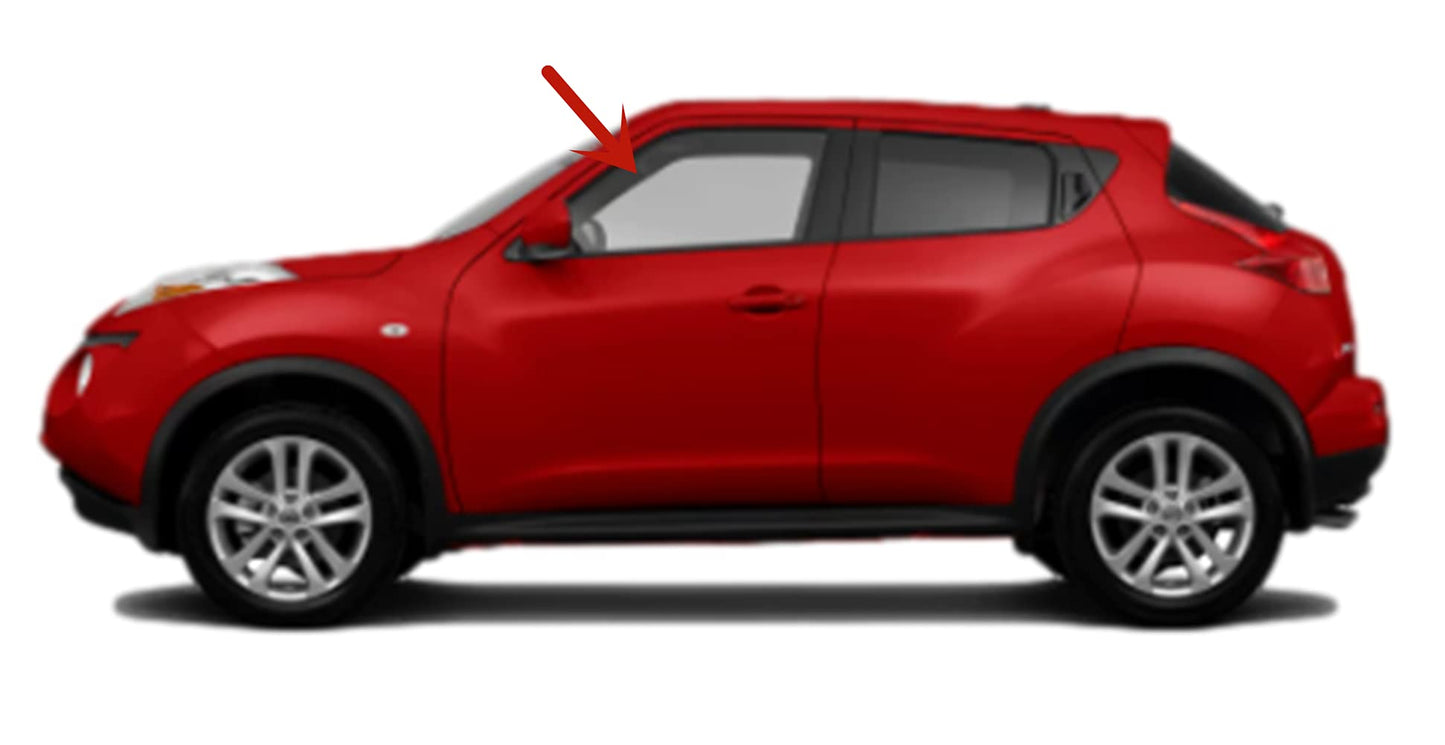 Driver Left Side Front Door Window Door Glass Compatible with Nissan Juke 2011-2017 Models