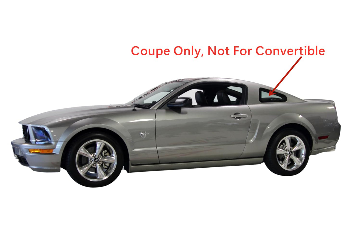 Driver Left Side Quarter Glass Quarter Window Compatible with Ford Mustang 2 Door Coupe 2005-2009 Models