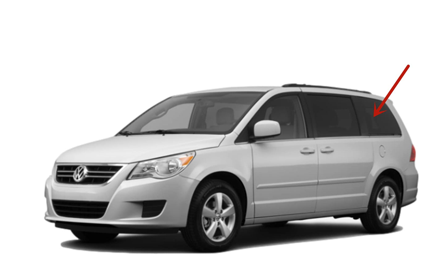 Movable Driver Left Side Quarter Window Quarter Glass Compatible with Volkswagen Routan Mini Van 2009-2012 Models