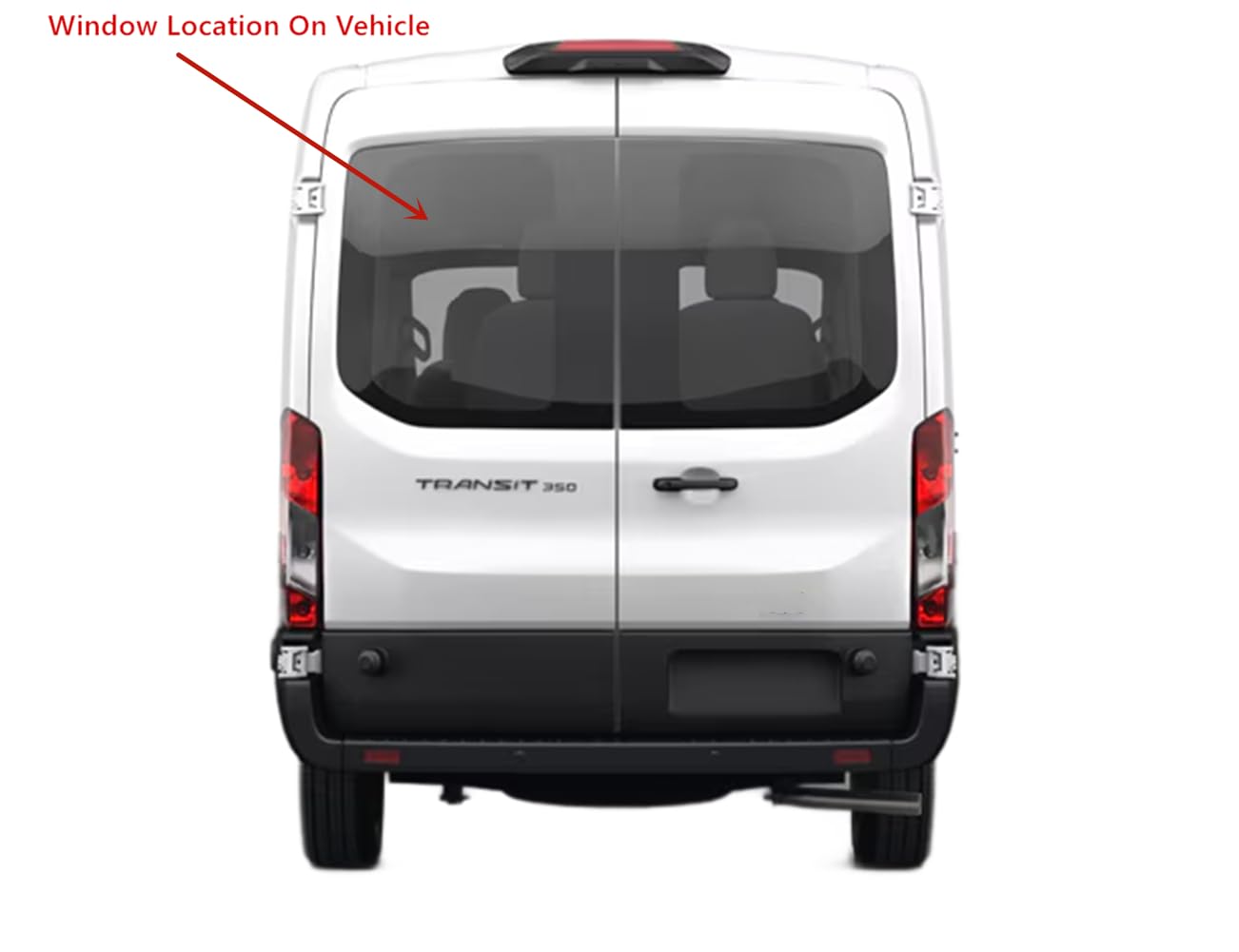 Factory Privacy Tinted Back Window Back Glass Driver Left Side Compatible with Ford Transit 100.8" Mid-Roof & 110.2" High-Roof 2015-2025 Models (Not For Low-Roof , Or Connect)