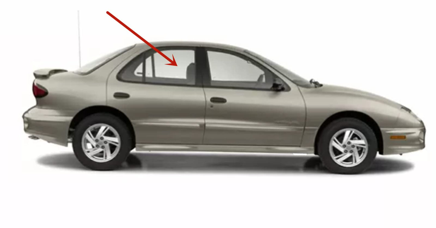 Passenger Right Rear Door Window Door Glass Compatible with Pontiac Sunfire 4 Door Sedan 1995-2002 Models