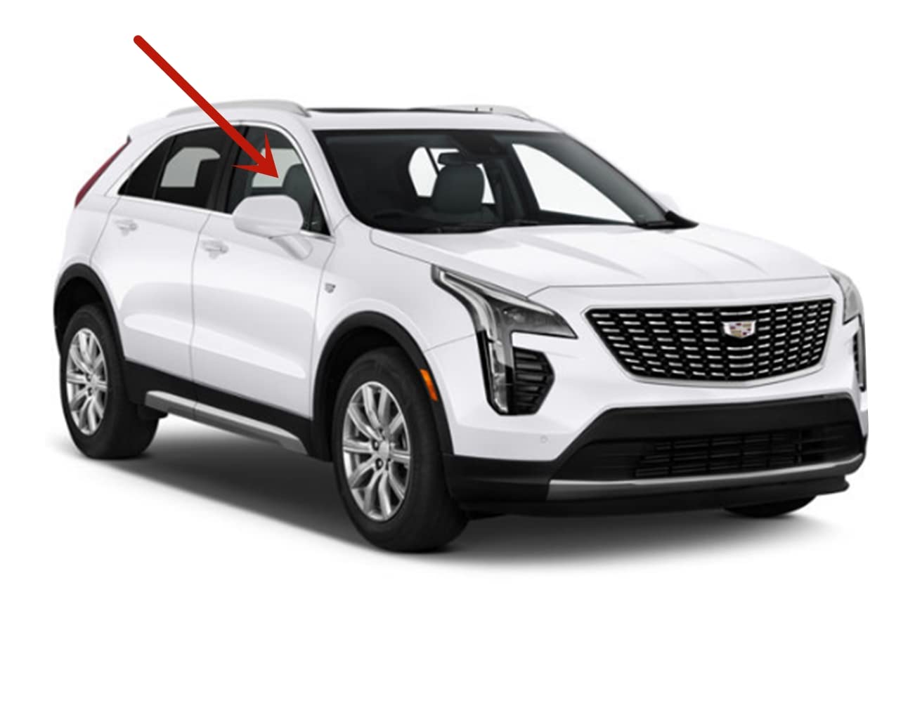 Laminated Passenger Right Side Front Door Window Door Glass Compatible with Cadillac XT4 2019-2025 Models