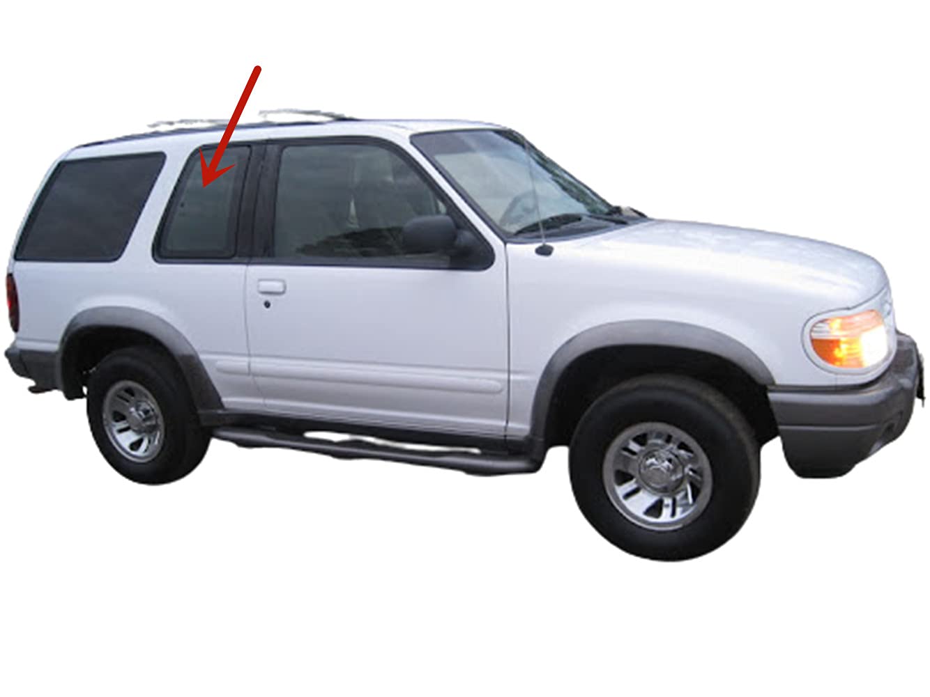 Passenger Right Side Door Window Door Glass Compatible with Ford Explorer 1991-1997 / Mazda Navajo 1991-1994 2 Door Models