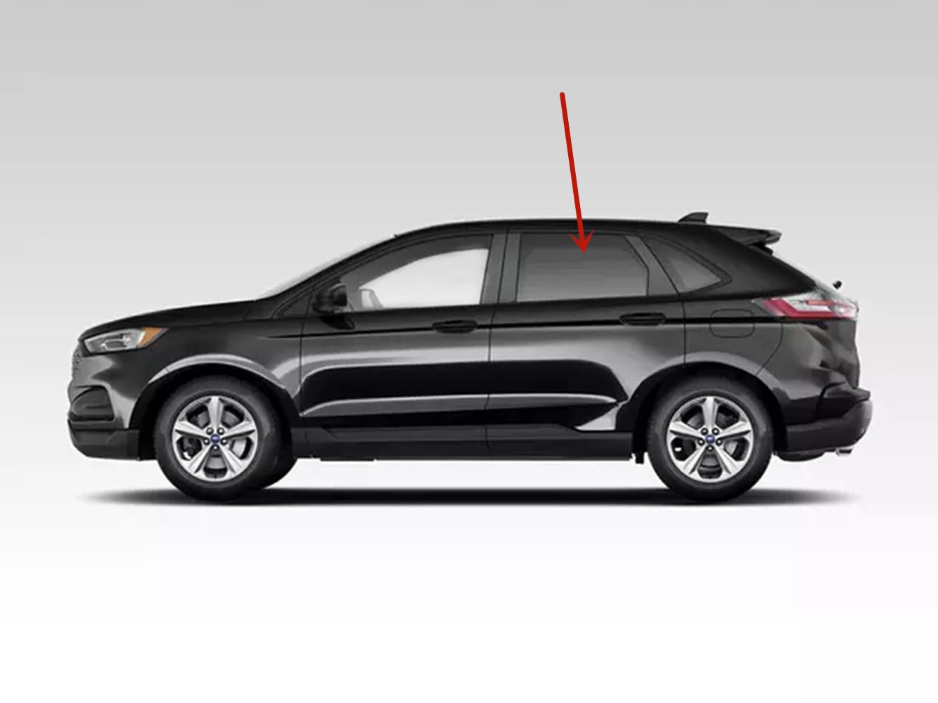 Driver Left Side Rear Door Window Door Glass Compatible with Ford Edge 2015-2024 Models