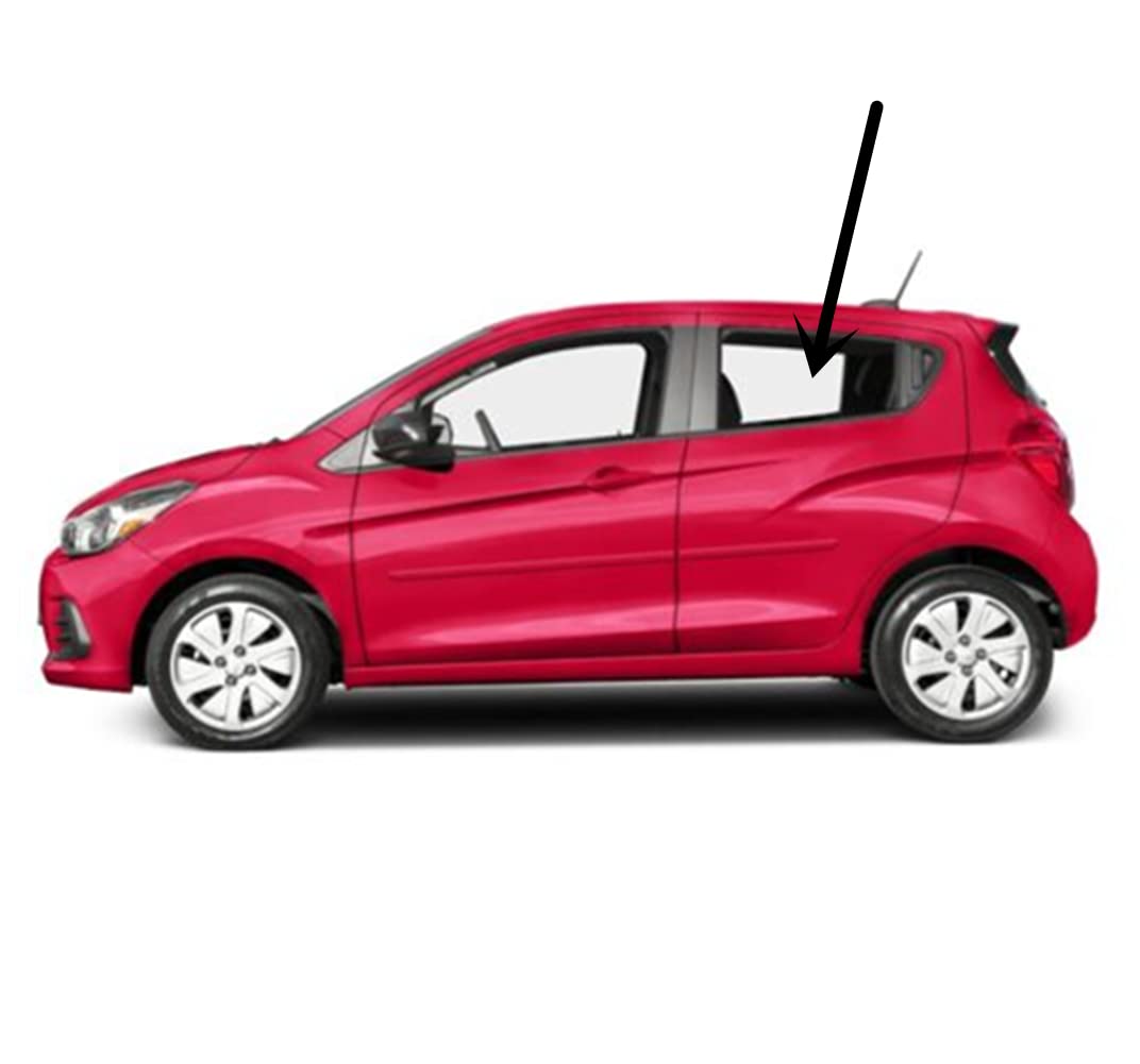 Tempered Driver Left Side Rear Door Window Door Glass Compatible with Chevrolet Spark 2016-2023 Models (Not For Spark Classic Mexico Models)