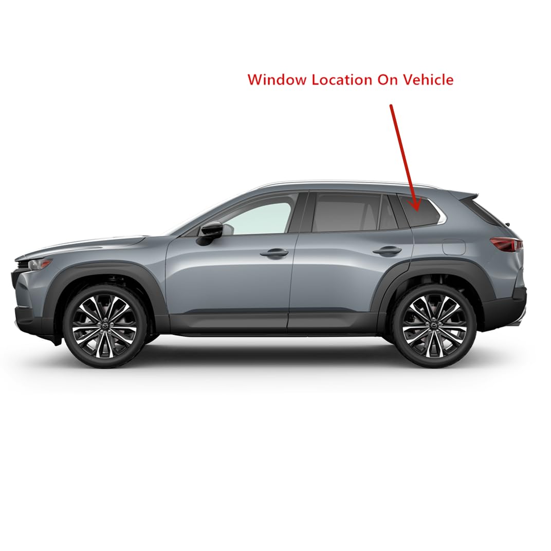 Tempered Driver Left Side Quater Window Quarter Glass Compatible with Mazda CX-50 2023-2025 Models