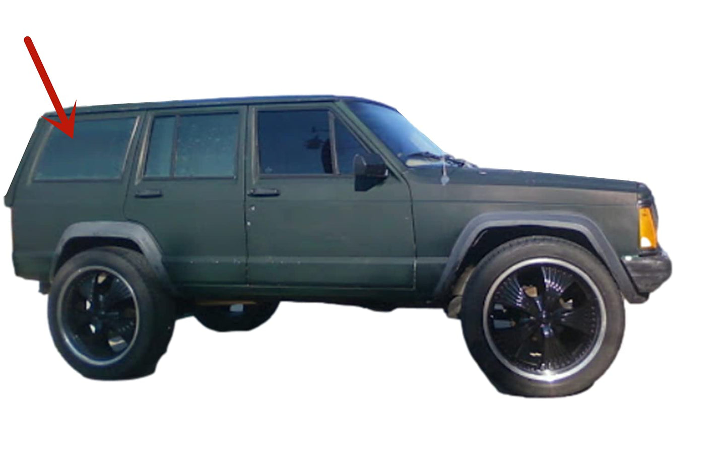 Stationary Passenger Right Side Quarter Window Quarter Glass Compatible with Jeep Cherokee/Jeep Wagoneer 1984-2001 Models